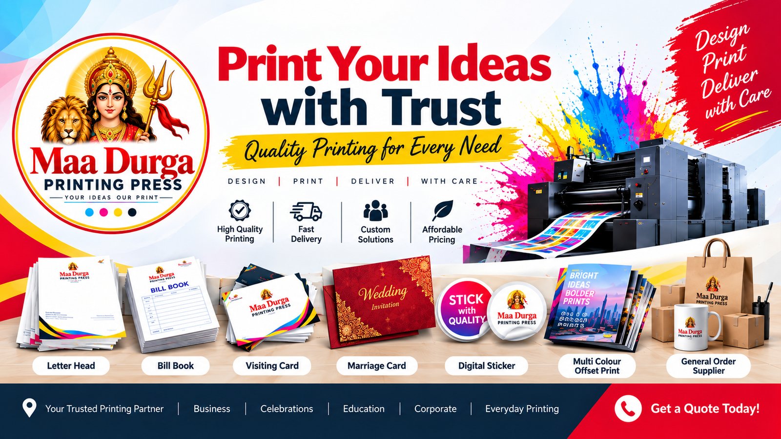 Maa Durga Printing Press banner 1